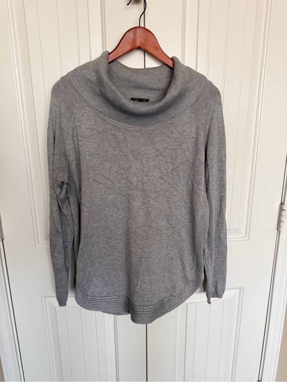 Cozy Gray Cowl Neck Sweater